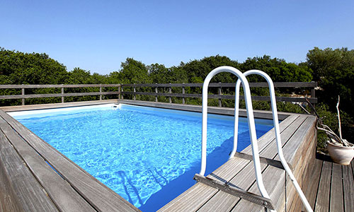 Piscine, coperture in legno, pedane